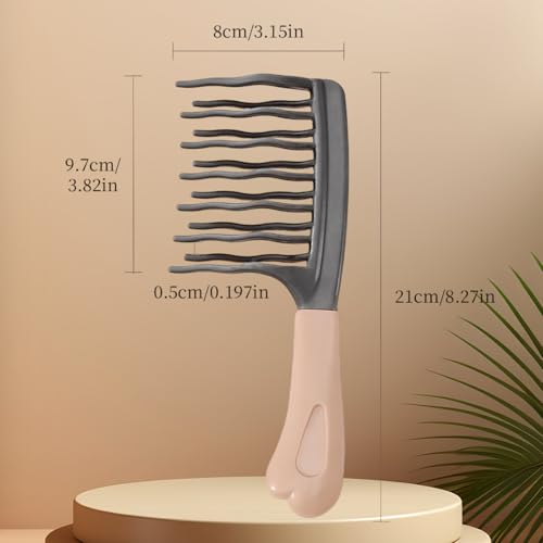 Peine de Dientes Anchos para Cabello Rizado con Mango Ergonómico miniatura 2