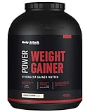 Body Attack Power Weight Gainer (aumento de peso), galletas y crema, 4,75 kg, 100% desarollo masa, carbohidrato- proteína en polvo para el aumento muscular con proteína de suero, ideal para Hardgainer