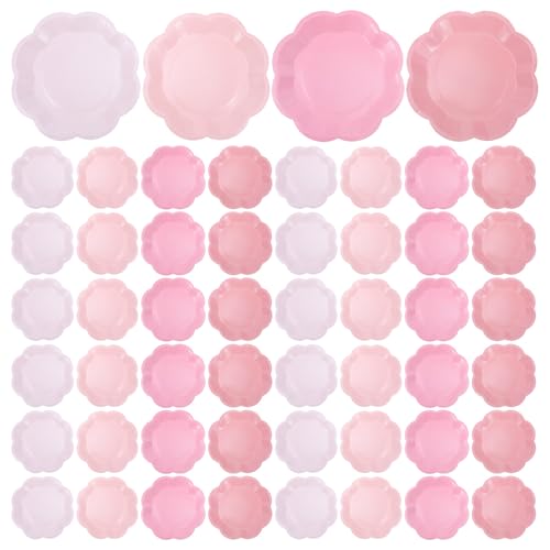 Gradient Pink Paper Dessert Plates (40 Pack)