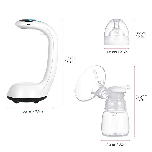 Duotar Bomba De Mama Elétrica,Bomba de mama elétrica dupla com luz noturna Seguro e sem BPA Modo dup