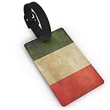 High Quality PVC Plastic Italian Flag Old Wall Luggage Bag Tags Travel ID Identification Labels