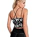 Casual Support Yoga Bra Halloween Gothic Raven Moon Moth Skull, Padded Gym Running Workout Tank, Wirefree Sports Top for Women & Girls