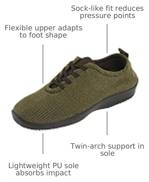 Image of Arcopedico LS 1151 Women's Shoes - Lace-Up Support and Walking Comfort- Sock Fitting - Arch Support and Cushioning - Removeable Insoles - Vegan - Travel Friendly