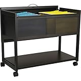 Safco Mobile File Cart, Fits Letter and Legal-Size Hanging Folders, Includes a Locking Lid & 2 Keys