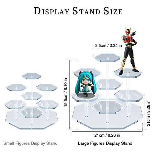 Acrylic Display Stand, Clear Display Stand For Funko Pop Figures, 7-Tier Perfume Organizers And Storage Display Stand, Display Risers For Cupcake Dessert, Conutertop Desktop Acrylic Display For Decoration And Organizer(Clear) #TOP1