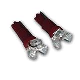 TuningPros LEDIS-T5-R3 Ignition Switch LED Light Bulbs T5, 3 LED Red 2-pc Set