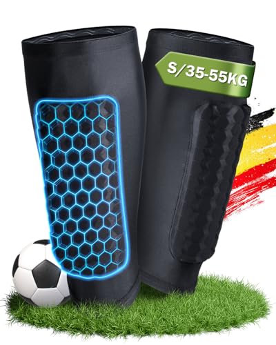 Valchoose Schienbeinschoner Kinder Fussball Schienbeinschoner für Fußball für Jungen und Mädchen Leicht & Atmungsaktiv Kleine Fußball Schienbeinschoner in Schwarz