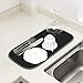 Jovilife dish drying Mat small , 2PACK ,9X18Inch, Dish Drainer Mat,dish drying mat kitchen, baby bottle drying mat,glass drying mat,Mini Dish drying Mat,Barware Mat, Microfiber dish mat,dish mat small,t,Black