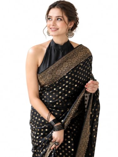 Womens Trendy Soft Banarasi Art Silk Saree with Blouse Material