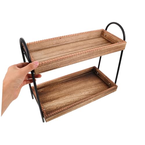 Badezimmer-Regal aus Holz, Nizer, Hautpflege, Make-up, Vani-Tablett, platzsparend, für Küche, Bad, Arbeitsplatten, Slish Design
