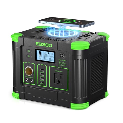 GRECELL 300W Portable Power Station 288Wh Solar Generator with USBC PD 60W, 110V Outlet Perfect for Camping, Outdoor Trips, Home Backup & Travel