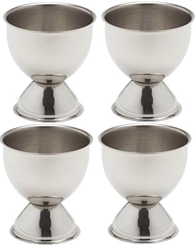 Set of 6 Handcrafted Stainless Steel Egg Cups