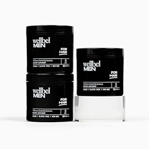 WELLBEL Men Clean Supplement for Hair, Skin, and Nails, Vegan, Gluten Free and Non GMO 90 Count – 3 Pack