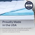 Sure2Sleep Twin XL Size, 3-Inch, Gel Swirl Memory Foam Mattress Topper Made in USA.