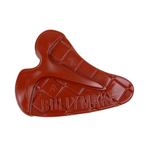 BULLYMAKE Red Tough Chew Steak Toy for Dogs Durable Nylon Dog Toys for Aggressive Chewers Dental Stimulating Tough Chewers Boredom Busting Made in USA