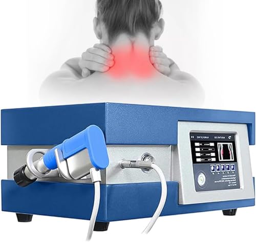 Máquina de terapia de ondas de choque extracorpóreas, masajeador muscular profundo de ondas de choque, dispositivo neumático de ondas de choque, pantalla táctil, para alivio y tratamiento del dolor. A