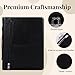 Calfinder Portfolio Binder, Portfolio with Handle and Zipper, Leather Portfolio for Men Women,Portfolio Organizer for A4 Letter Size Notepad, Business Card Holder,Padfolio for Business, School, Work