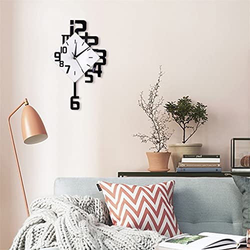 JFNHUTL Digital Pendulum Clock Black and White Modern Design Irregular Digital Decorative Wall Clock Belt steampunk buy now online JFNHUTL Digital Pendulum Clock Black and White Modern Design Irregular Digital Decorative Wall Clock Belt steampunk buy now online