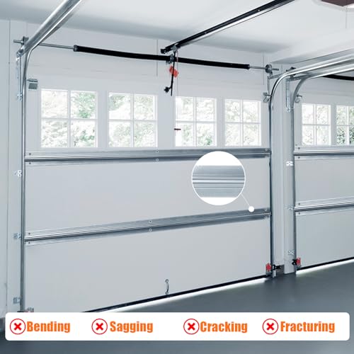 ZUIWAN 1 Set of 9FT Garage Door Strut Support Brace,9' Reinforcement Steel Hurricane Strut Beams,Heavy Duty,20# Thick Steel,Screws Included - Thumbnail 4