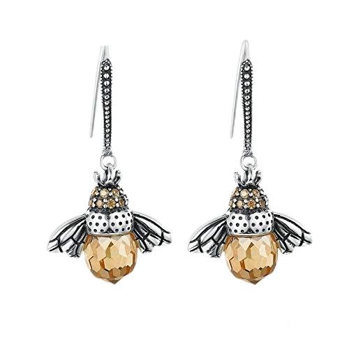 Boucle d'oreille abeille orange, le cadeau idéal pour gâter une femme
