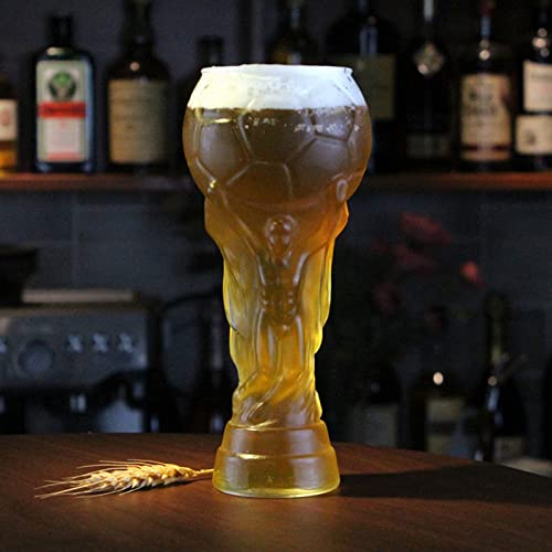 Zwmbyn World Cup Beer Glasses For Watching Soccer, 450Ml Creative Hercules Beer Mug Football Tumbler Glasses, Crystal Glass Wine Cup For Beer, Cocktails, Beverages, Soccer Party Bar Supplies #TOP14