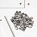POWERTEC QP1106 1/4 Inch Shelf Pegs 100 pcs, Spoon Shaped Shelf Pins Support Pegs for Shelves, Kitchen Cabinet Shelf, Bookshelf, Closet and Furniture, Nickel Plated Shelf Holders Pegs