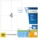 Produktbild HERMA 8630 Universal Etiketten DIN A4 groß (105 x 148 mm, 10 Blatt, Papier, matt) selbstklebend, bedruckbar, permanent haftende Adressaufkleber, 40 Klebeetiketten, weiß