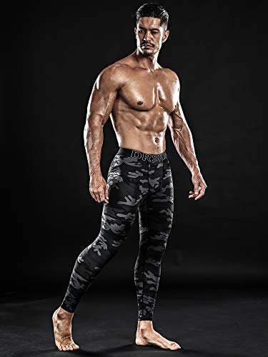 Image of DRSKIN Men's Compression Pants (5 /4 /3 Pack) Quick Dry Tights Leggings Sports Baselayer Running Gym Workout