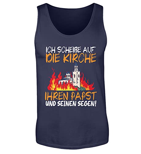 Débardeur homme bleu marine XL avec inscription allemande contestataire