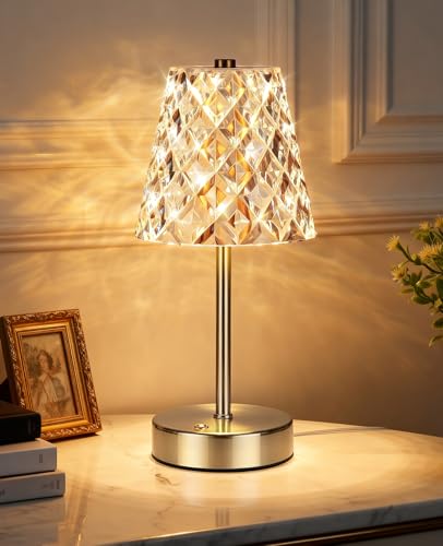 Image of LumaBrite Rechargeable Table Lamp - Upgrade 5200mAh Cordless Lamp with 3 Color Options & Stepless Dimming Touch Control for Bedroom Living Room(Sliver)