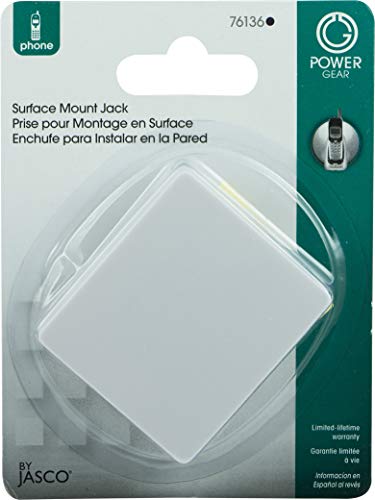 image for Power Gear Surface Mount Jack, Attach to Walls, Receptacles, Baseboard
