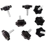 HONBAY 8PCS M6x20mm Hand Knob Tightening Screw Knob Quick Removal Clamping Screw Knob