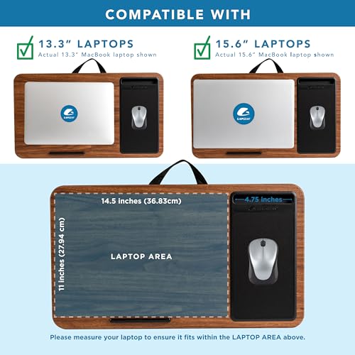 Image of LAPGEAR Home Office Lap Desk - Espresso Woodgrain, Fits 15.6 inch Laptops, Home Office (Pack of 6)