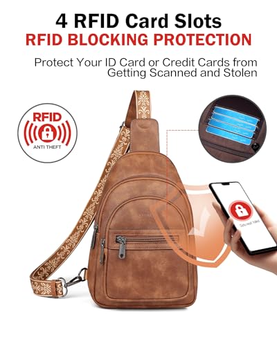Image of FADEON Sling Bag for Women, Designer Small Crossbody Bags, Adjustable Strap