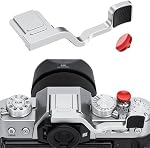 XT30III Thumb Up Grip with Shutter Button for Fuji Fujifilm XT30 III II XT20 XT10 Camera, Metal X-T30 III Thumb Grip with Hot Shoe Cover Protector Thumb Rest Support Not Affect The Use of Dial -Silver | Metal X-T30III X-T20 X-T10 Thumb Grip with Hot