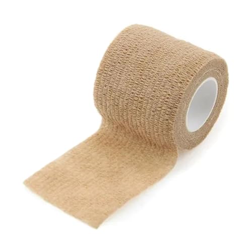 Fpreeza Venda Elástica Deportiva Autoadhesiva para Soporte de Rodillas, Dedos, Tobillos, Palmas y Hombros, 5 cm X 4,5 M, Color Marrón