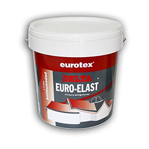 Pintura impermeabilizante antigotera Delta Euroelast es una pintura elástica transparente de máxima calidad para tipo de cubiertas y azoteas transitables. - 4 litros -
