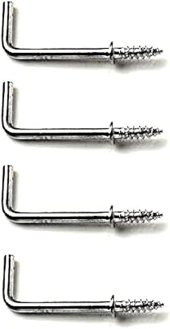 Merriway BH04448 (24 Pcs) Chrome Plated Square Shouldered Dresser Hooks, 13 mm (1/2 inch) - Pack of 24 Pieces