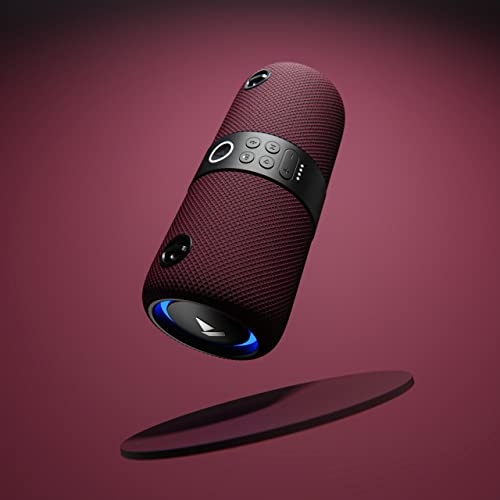 Image of Boat Stone 1200 14W Bluetooth Speaker with Upto 9 Hours Battery, RGB LEDs, IPX7 and TWS Feature(Maroon)