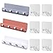 Xumier 9pcs Porta Llaves en Forma U Organizador Correo de Montaje en Pared Ganchos con 4 Ganchos Pared Correo Estanterías Almacenamiento colgador llaves entrada + Gancho eléctrico transparente