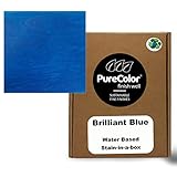 PureColor - Wood Stain and Finishes - Eco-Friendly, Vivid Colors, Deep Pigment, Ready to Use, Water-Based, Low VOC, No Odor, & Easy Clean-Up. Quart, Brilliant Blue