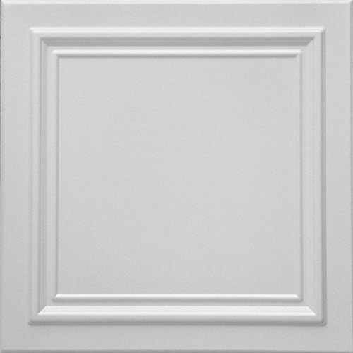RM-24 Polystyrene (Styrofoam) Ceiling Tile to Cover Popcorn (Pack of 96 Tiles).Easy paintable. Easy DIY Glue up Application on Any Flat Surface or Popcorn Ceiling. Decorative Ceiling Panels. Classic.