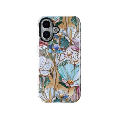 Coque iPhone 17 silicone antichoc double couche design fleuri Blühende Blüten QLTYPRI