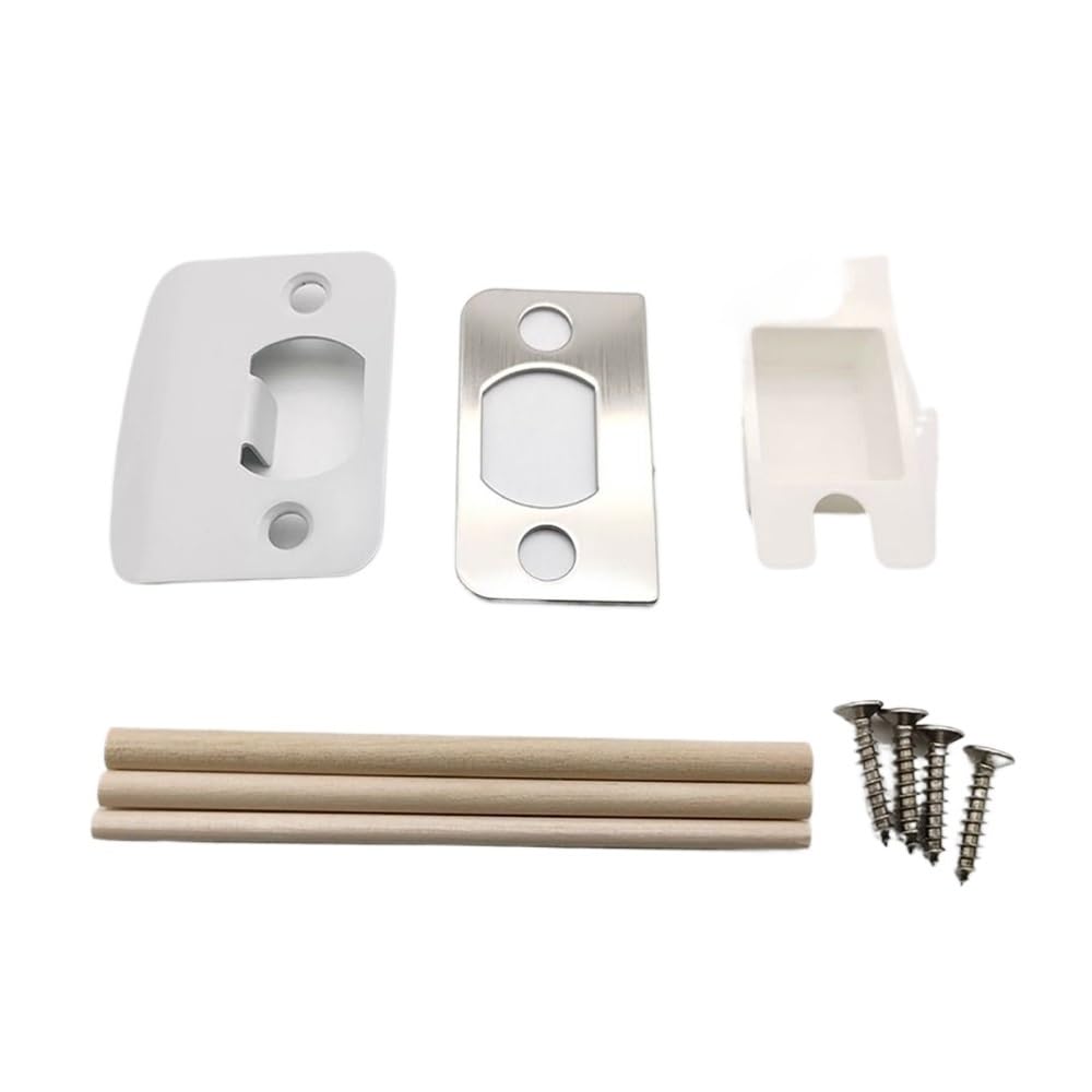 Gentryroo White Stainless Steel Door Strike Plate Lock Cover Door Reinforcement With Screws