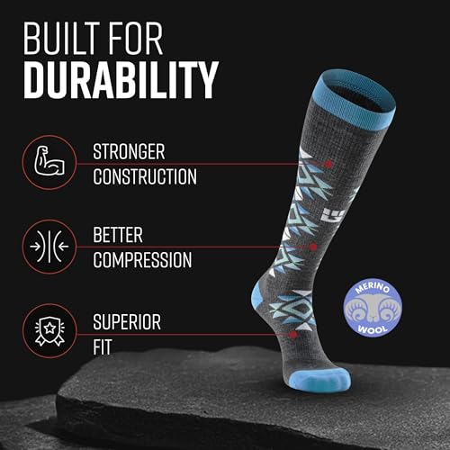 Image of MudGear Graduated Compression Socks, Durable, Sweat-Resistant OCR Performance Socks with Cushioned Footbed, Made in USA