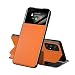 Produktbild ATISIJIE Hülle für Samsung Galaxy A53 5G handyhülle Leder mit Smart View, Flip Folio klapphülle Lederhülle Schutzhülle Klappbar [Klare Fenster] [Ständer] [Kartenfach] Orange
