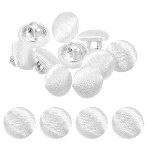 TIXIPEM 10pcs Cover Button Kits 0.4 Inch/10mm White