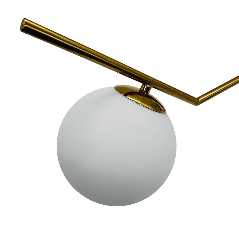 Partenopea® Lampadario a sospensione lampada moderna da soffitto con corpo in metallo color bronzo e sfera in vetro attacco per lampadina G9 (lampadina esclusa, Sfera 20 cm)