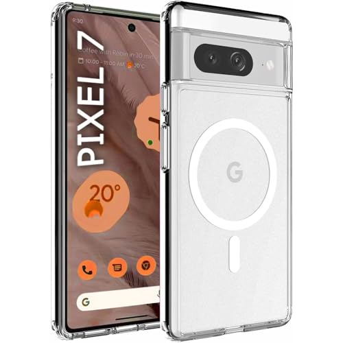 Image of TheGiftKart Ultra-Hybrid Crystal Clear Back Case Cover for Google Pixel 7 | Shockproof Design | Hard Back Cover for Google Pixel 7 (PC & TPU, Magsafe Compatible, Clear)