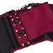 Jutrisujo Underbust Corset Top Bustier Women Lace up Boned Gothic Waist Trainer Fashion Plus Size Wine Red XXS